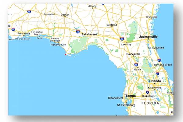 Panhandle Map Identifying Cape San Blas Panhandle Map Identifying Cape San Blas