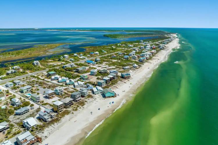 Shoreline View of Beach